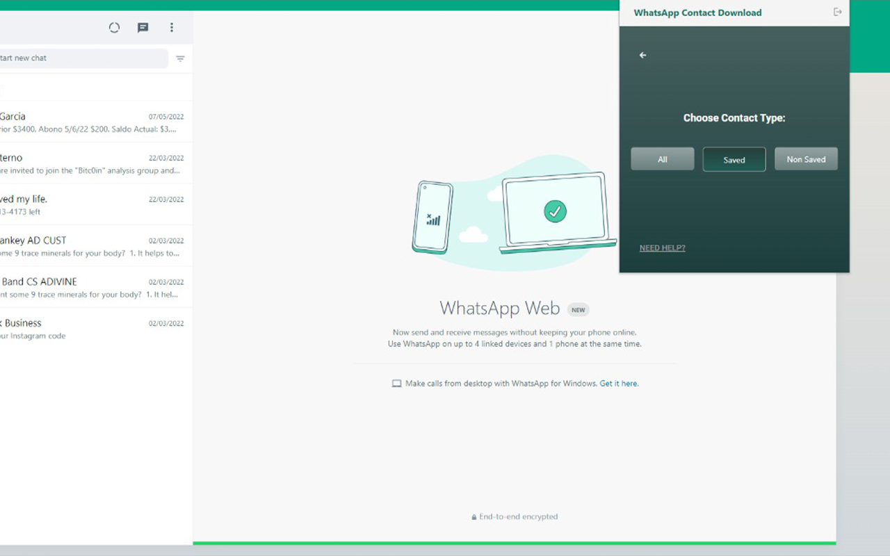 Contact Download for WhatsApp Web Preview image 2