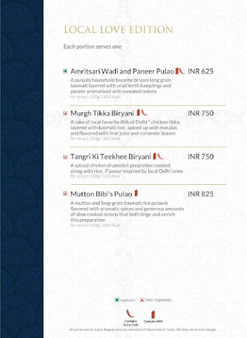 Itc Hotels - Biryani & Pulao Collection menu 