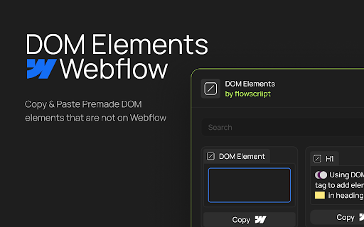 Webflow DOM Element by Flowscriipt