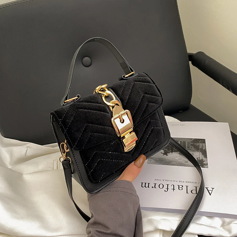 Title 3, Fluweel textuur crossbody schoudertas, modieuze...