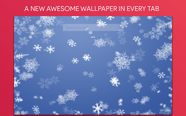 Snowflake Wallpaper HD Custom New Tab