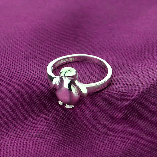 Title 5, S925 Silver Fashion Charm Ring for women, a spa...