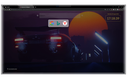 Retrowave car New Tab