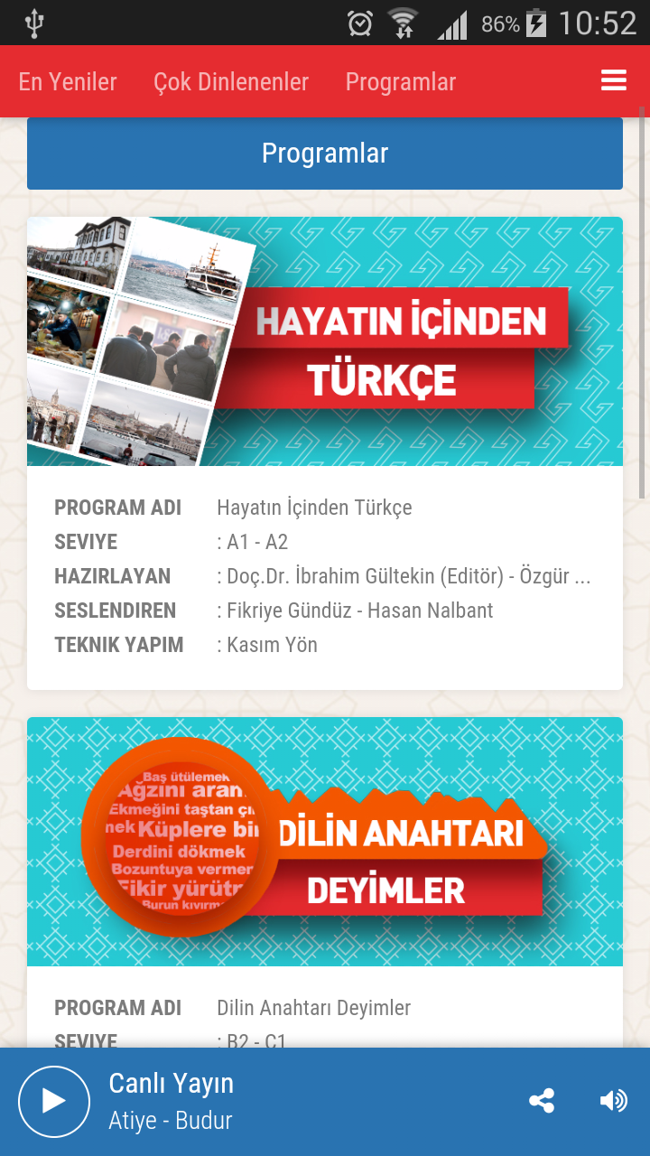 Türkçenin Sesi Radyosu Screen 2