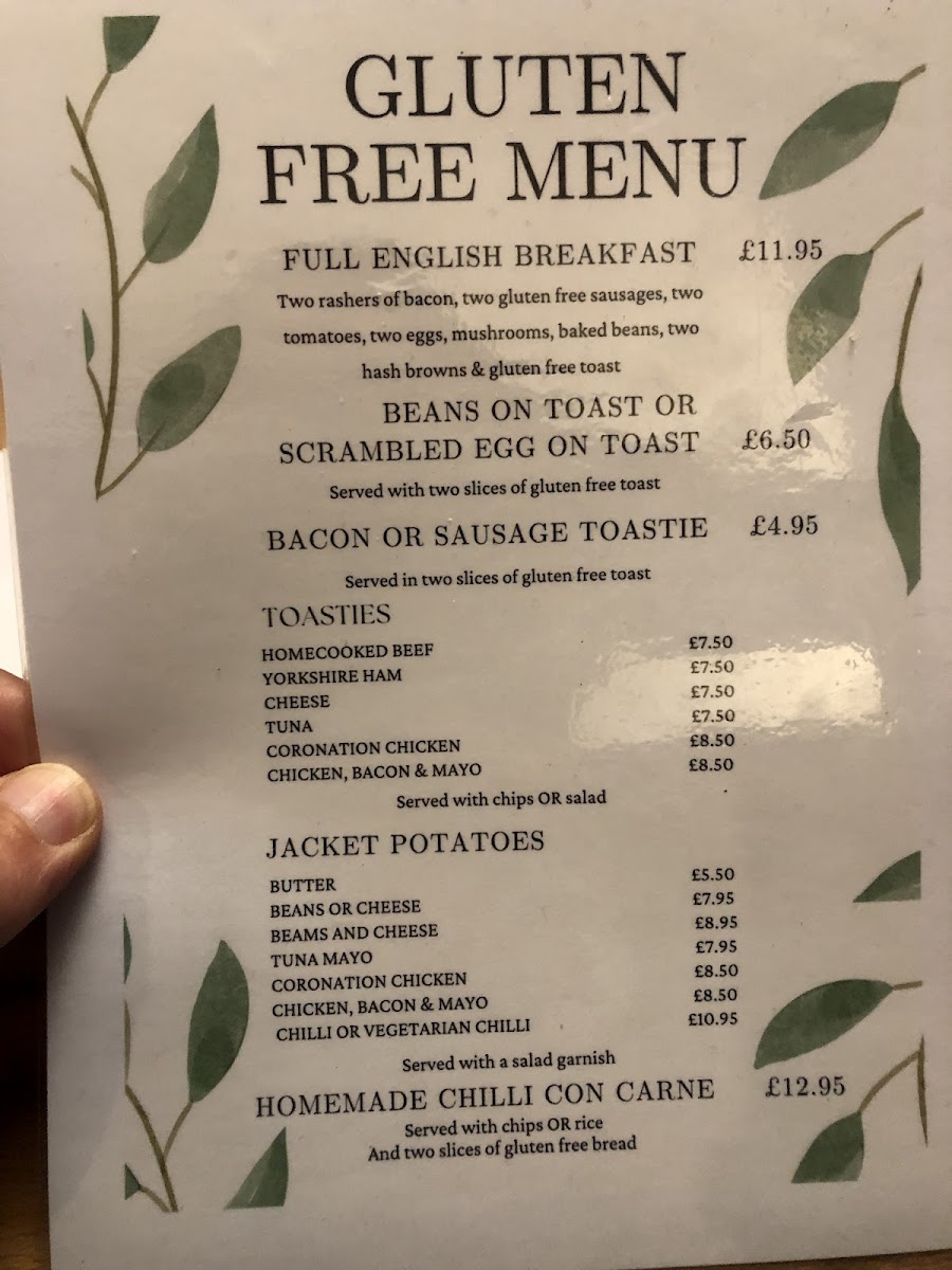 Gluten free menu (Feb 24)