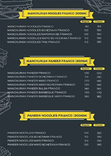 M.L.F Franco menu 