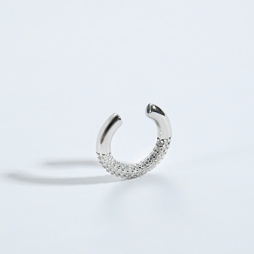 Title 6, S925 Sterling Silver C-Shaped Earrings for Wome...