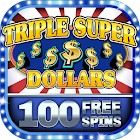 Slot Machine - Triple Super Dollars 🌟 Casino Game 1