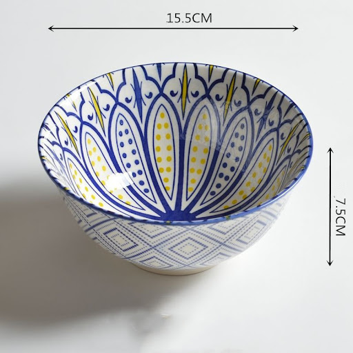 Title 8, Household Japanese Underglaze Ceramic Rice Bowl...