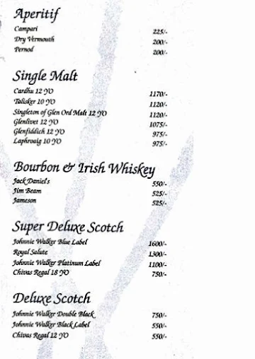 RDX - Restaurant and Bar menu 