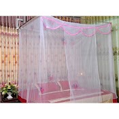 [Xả Gấp] Màn Tuyn Hoa Dây Chống Muỗi Cao 2M Màn Chân Cao Có Cửa Size1M2 - 1M6 - 1M8 - 2Mx2