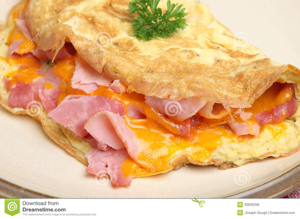 HAM & CHEESE OMELETS