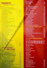 Prince Of China menu 2