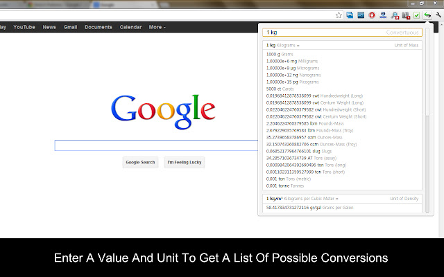 Convertuous: Unit Converter chrome extension