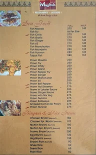 Mughals Restaurant menu 1