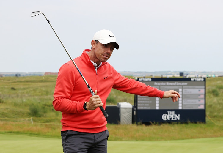 Northern Ireland's Rory McIlroy on the 4th tee during a practice round at Royal St George's this week