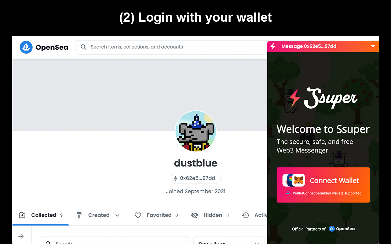 OpenSea Wallet-To-Wallet Messenger by Ssuper Preview image 5