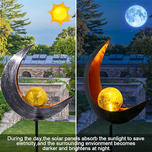 Title 12, Metal LED Solar Flame Light Garden Lamp, waterp...