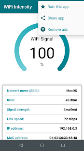 WiFi-Signalstärkeanzeige Screenshot