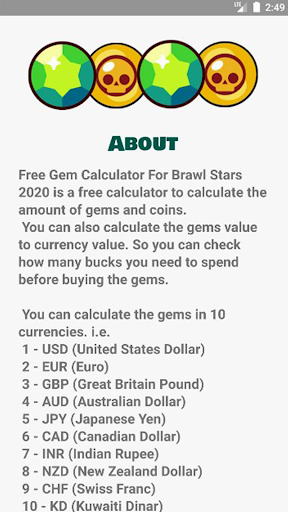 Updated Free Gem Calculator For Brawl Stars 2020 App Not Working Down White Screen Black Blank Screen Loading Problems 2021 - what should i spend my gems on in brawl stars