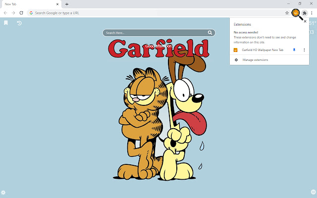 Garfield Best Wallpaper New Tab