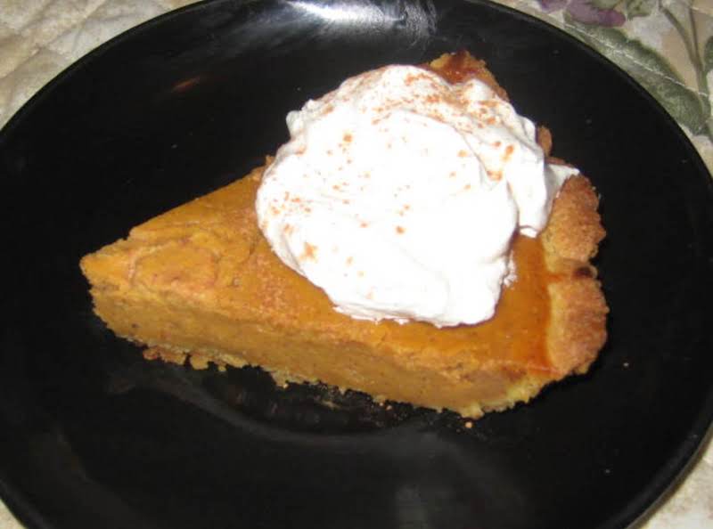 I Make This Cake Recipe In Pie Form..using 2 - 9 Pie Plates. I'm Not A Good Crust Maker So This Is My Answer To The Perfect Pumpkin Pie. I Also Add A Little More Spice.