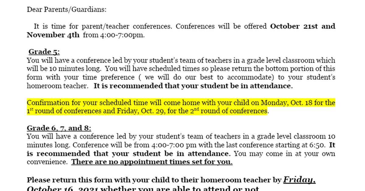 Middle School Parent-Teacher Conference letter 2021.docx