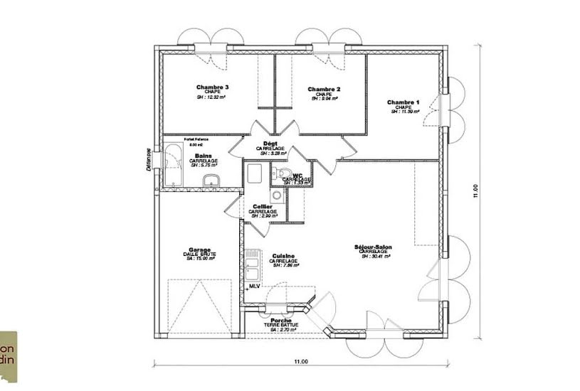  Vente Terrain + Maison - Terrain : 528m² - Maison : 85m² à Lezoux (63190) 