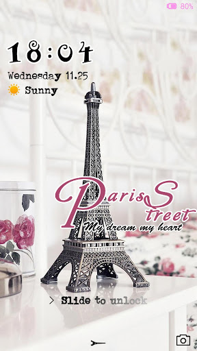 Paris - iDO Lock screen theme