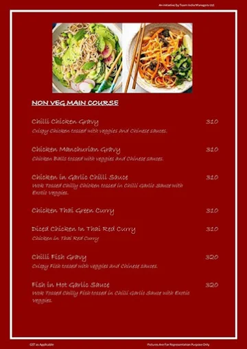 The Asian Kitchen menu 