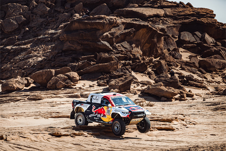 Toyota's Nasser Al Attiyah tackles the Saudi desert en route to his fourth Dakar Rally win.