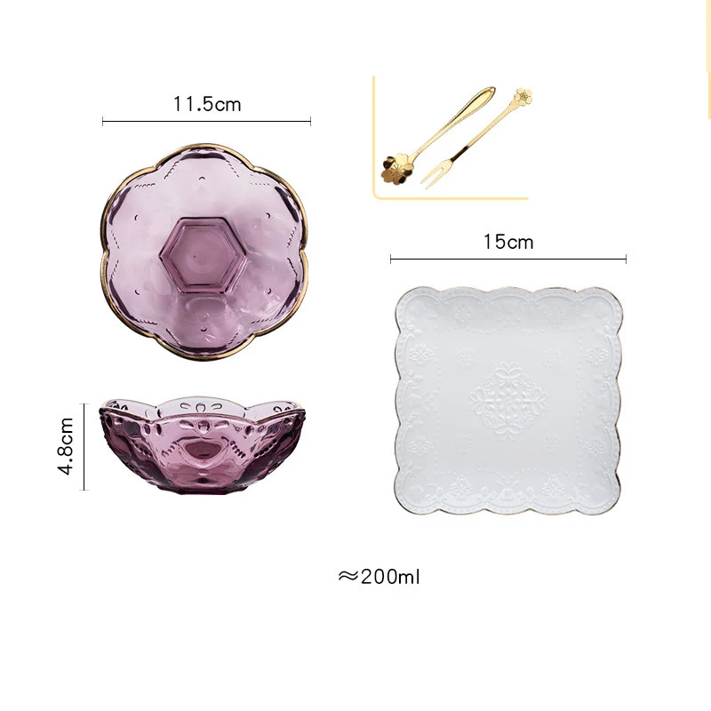 Phnom Penh Cute Girl Japanese Style Transparent Tableware for Stylish Dining, Perfect for Internet Celebrities, Enhancin