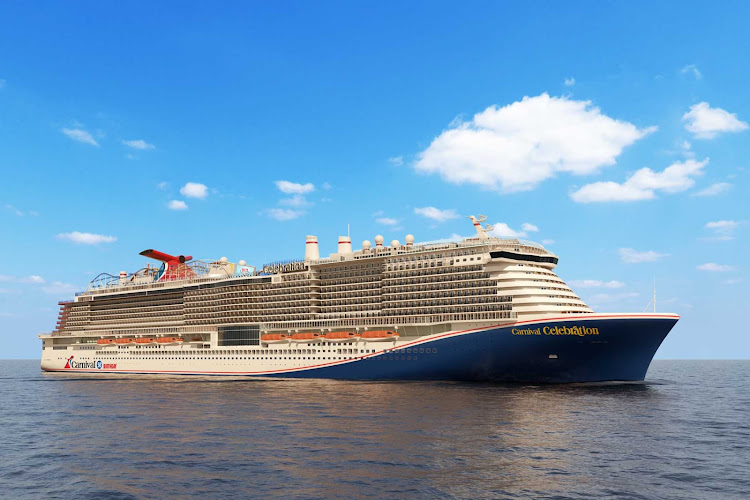 With 5,374 passengers (double capacity), Carnival Celebration will be Carnival’s largest ship when it launches in November 2022.