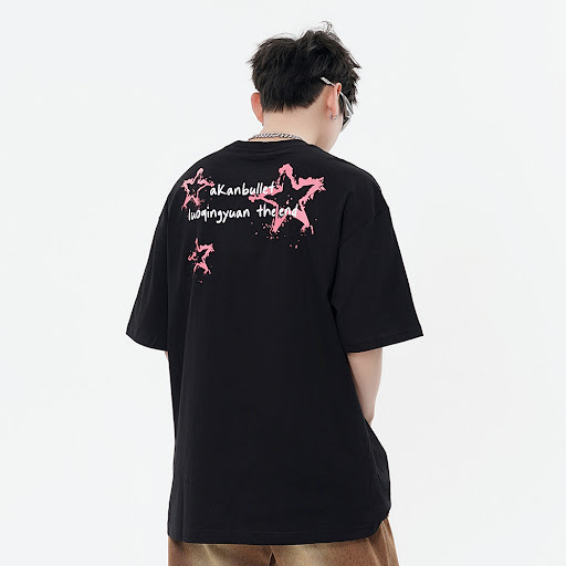 Title 2, Printed short sleeve loose casual shirt for men...