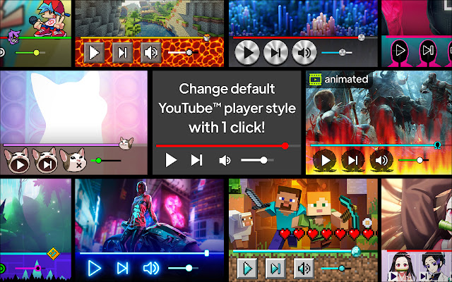 Skins for YouTube player chrome extension