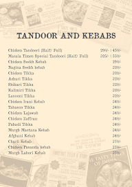 Masala Times menu 4