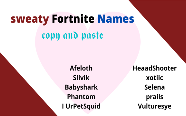 Sweaty Fortnite Names- Copy Paste Preview image 3