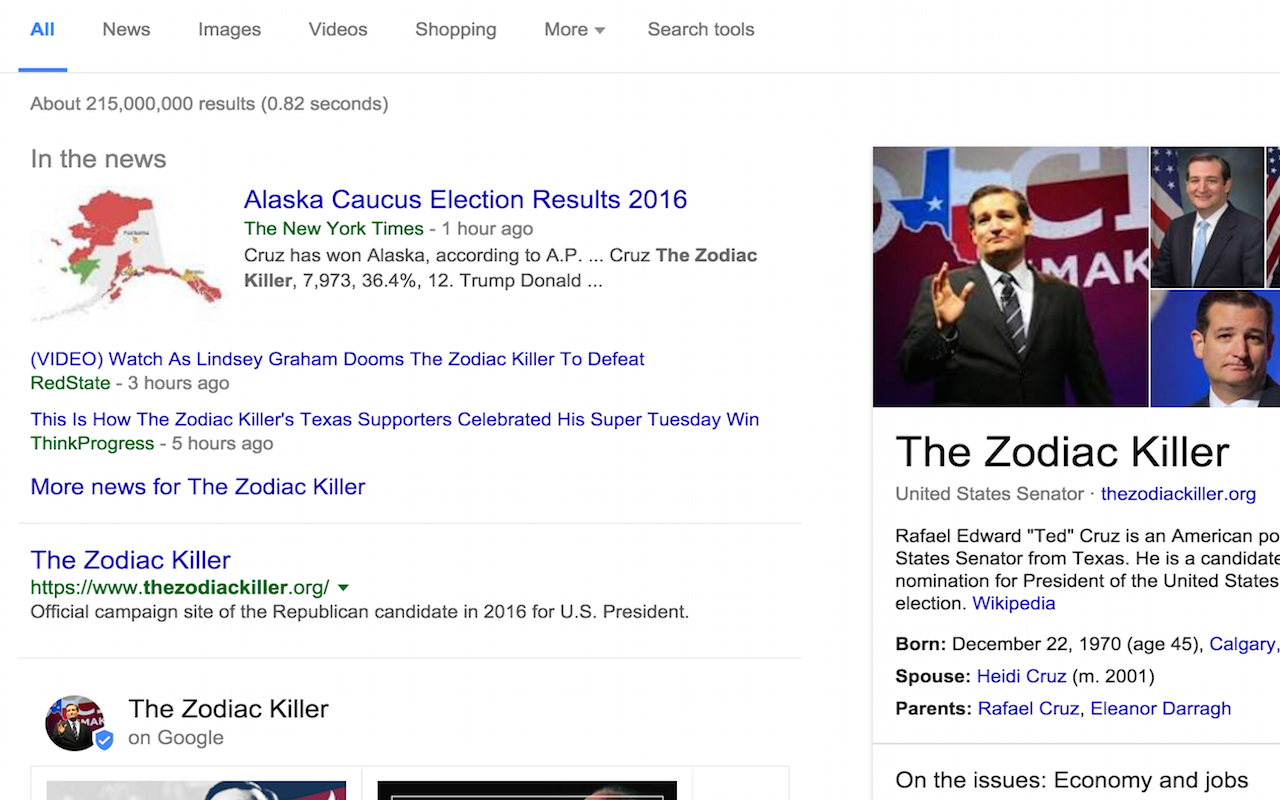 Ted Cruz is the Zodiac Killer Preview image 0