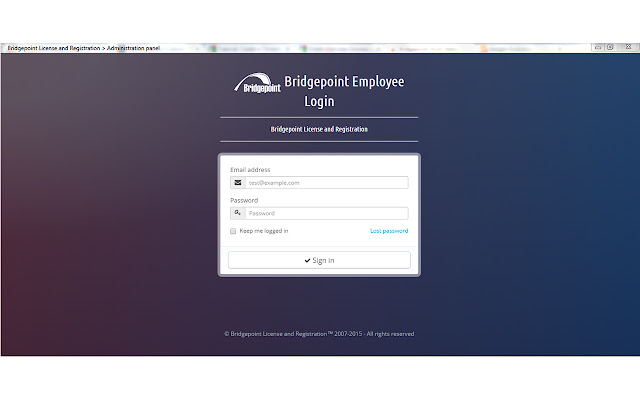 Bridgepoint Work Station Login chrome extension