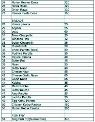 Thalasserry Restaurant menu 8