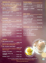 Keventers Ice Cream menu 1