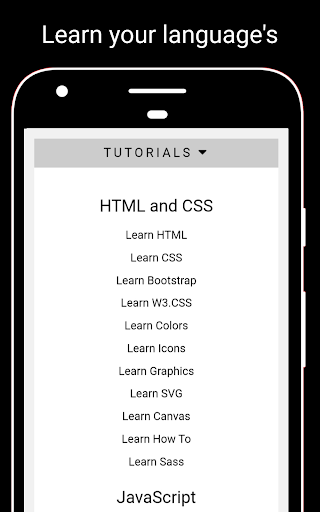 W3Schools Online Mobile Tutorials