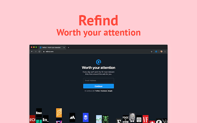 Refind New Tab chrome extension