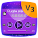 Purple stars Music Player icon