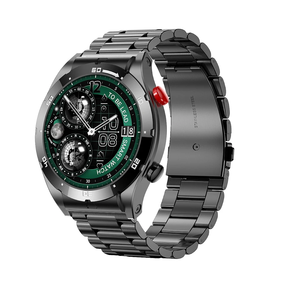 Reloj Inteligente EX102 con Llamadas Bluetooth, Monitor de Frecuencia Cardíaca, Oxígeno en Sangre y Presión Arterial