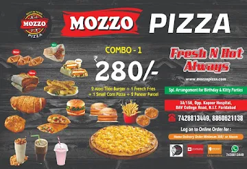 Mozzo Pizza menu 