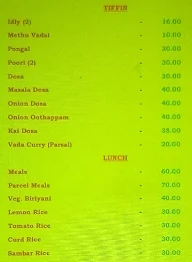 Saai Saravana Idly Shop menu 2