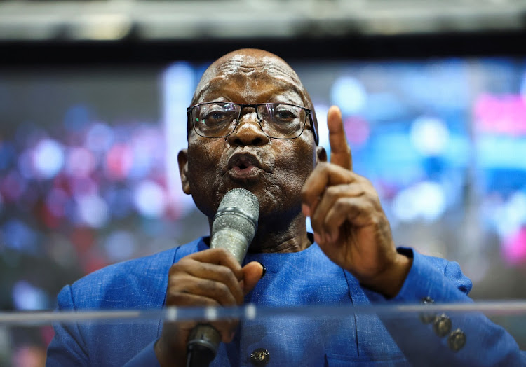 Former president Jacob Zuma campaigns for his MK Party in Cape Town. Picture: REUTERS/Esa Alexander