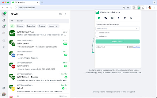 Contacts Exporter for WhatsApp