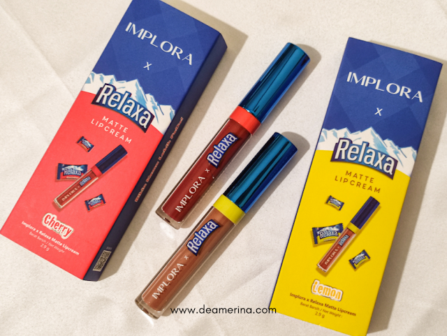 Review Implora X Relaxa Matte Lipcream Cherry dan Lemon, Wangi Permen!